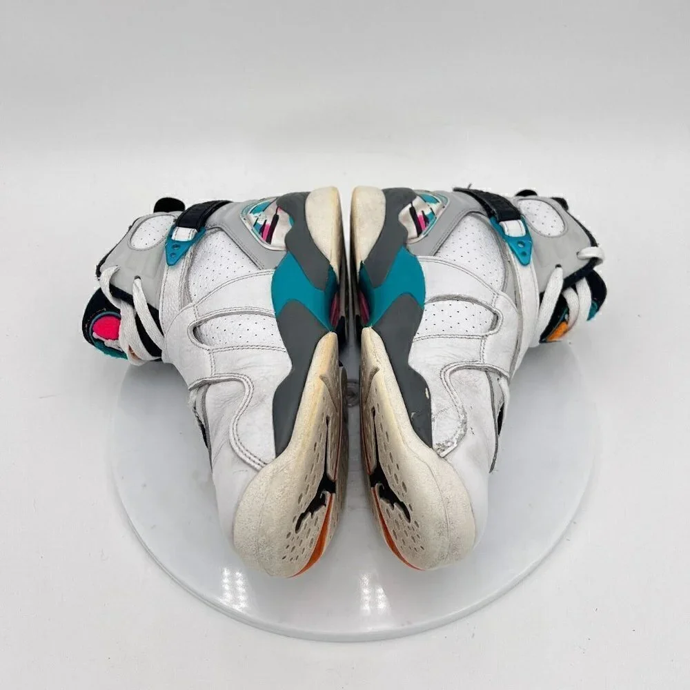 Nike Air Jordan 8 Retro Youth Size 7.5 Women 9 305368-113 South Beach Shoes
